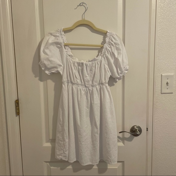 Puff Sleeve Beach Dress 100% Organic Cotton - Picture 5 of 6